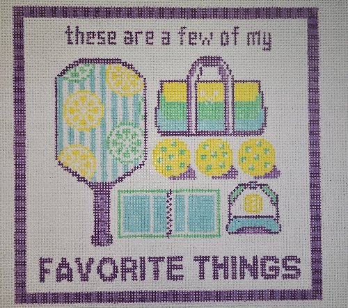 Lucky Lotus Needlepoint LLN-043
These Are A Few Of My Favorite Things - Pickleball
