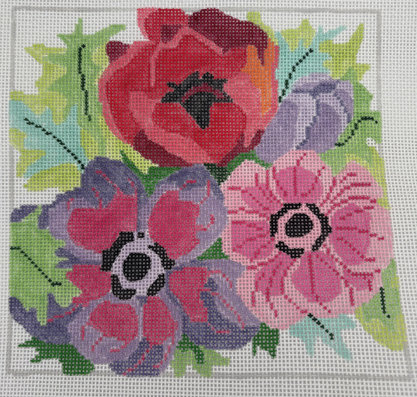 Assortment of Jean Smith Flower Canvases