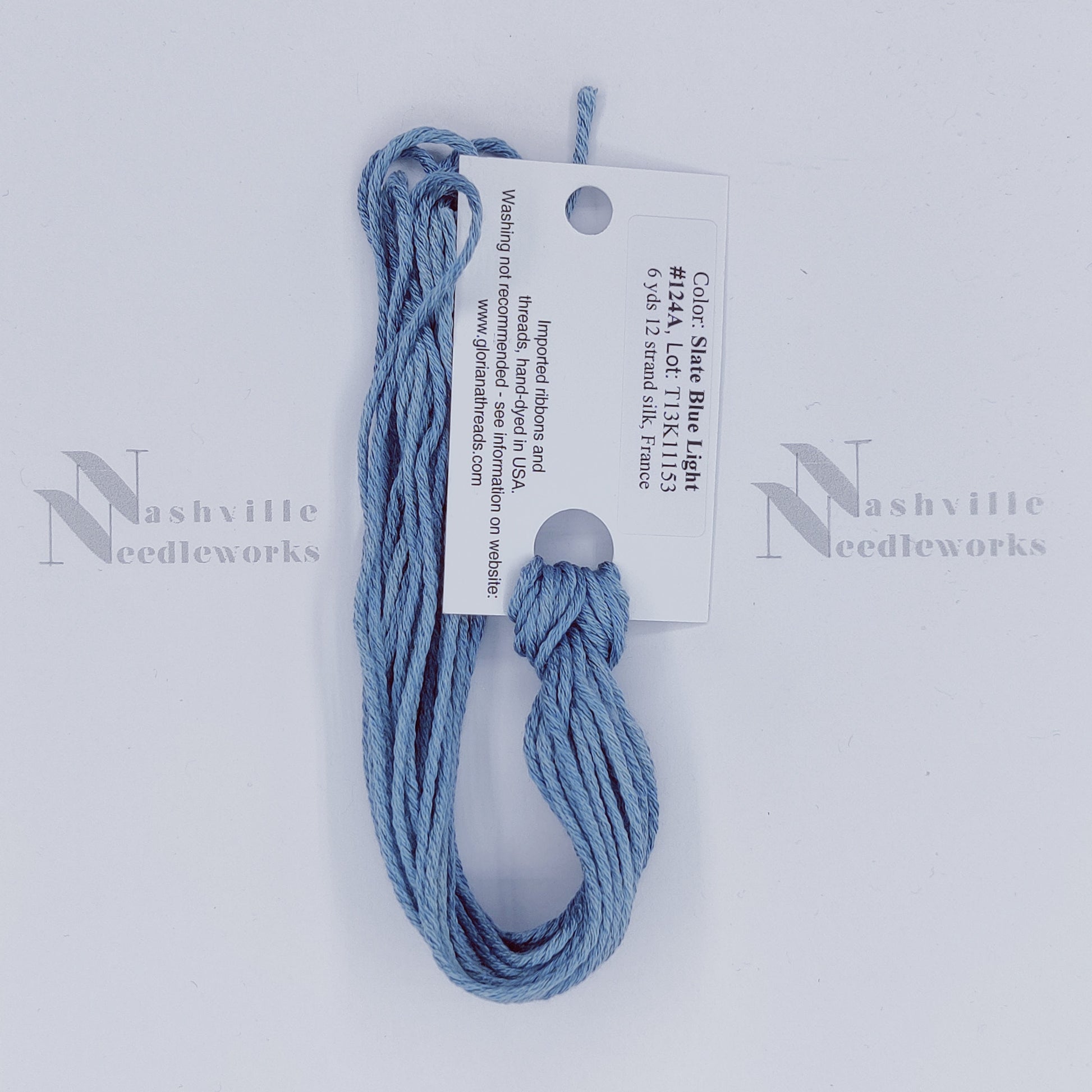 Gloriana 12-Ply Silk - 124A Slate Blue Light