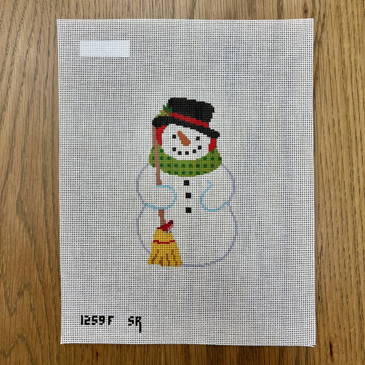 Snowman with Birds - 18 mesh (TS)