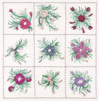Nine Flower Sampler Embroidery Kit