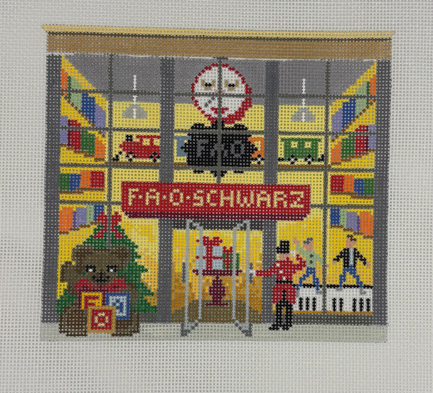 The Gingham Stitchery
FAO Schwarz Square Storefront
18 mesh