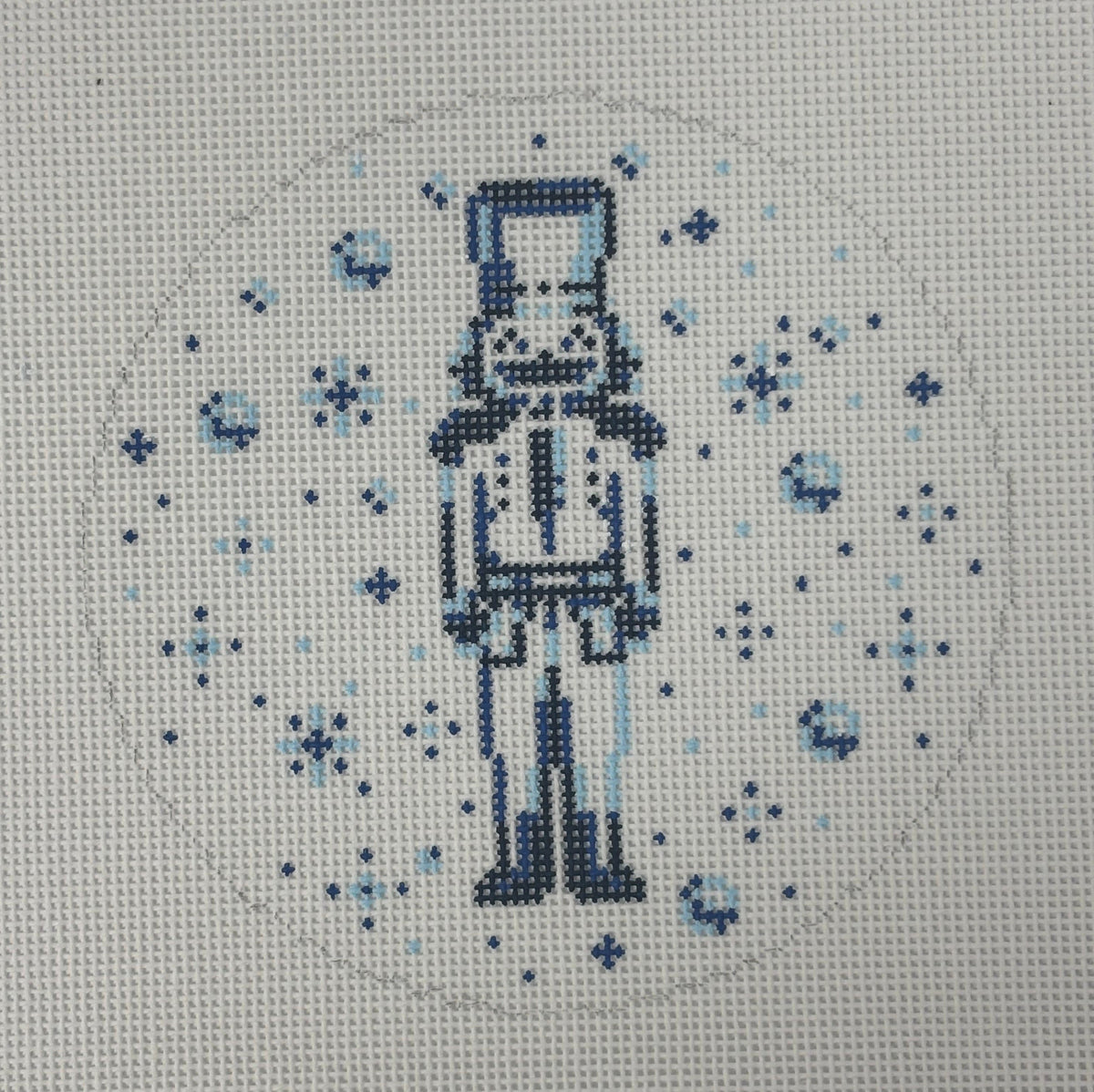 Blue and White Nutcracker
