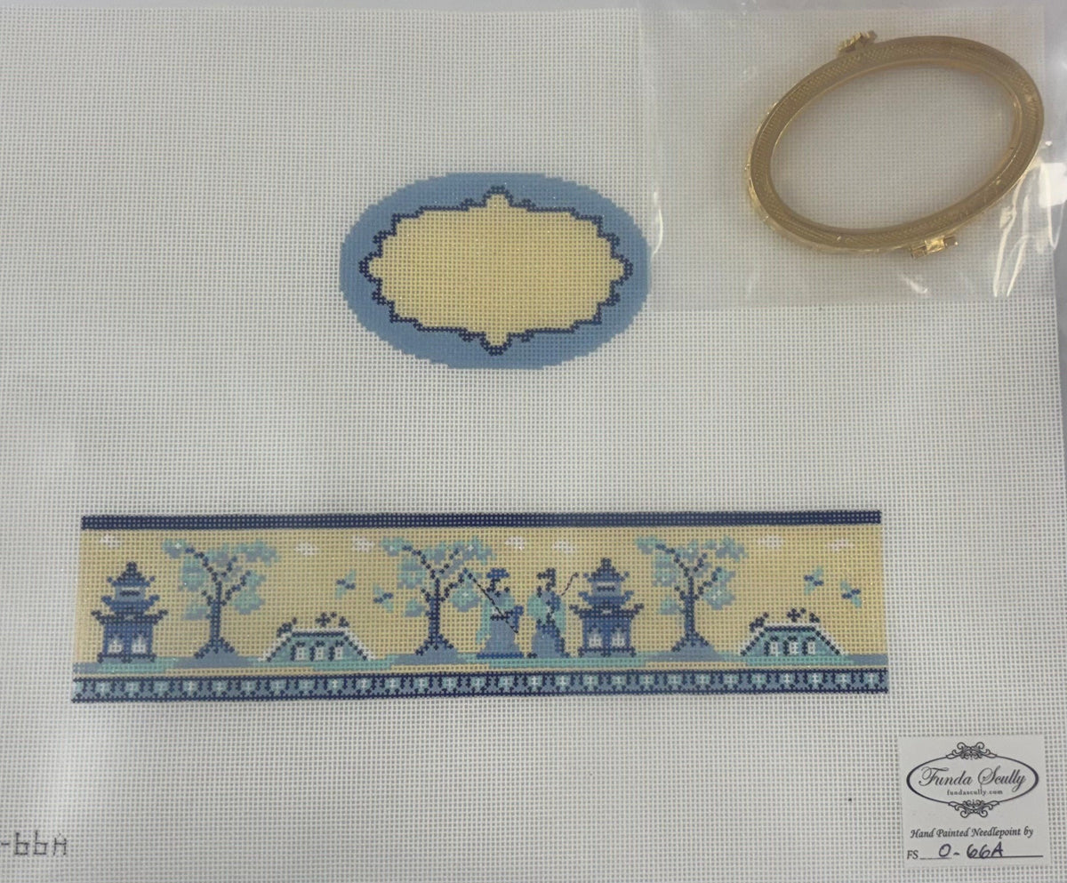 Toile Blue Hinged Box