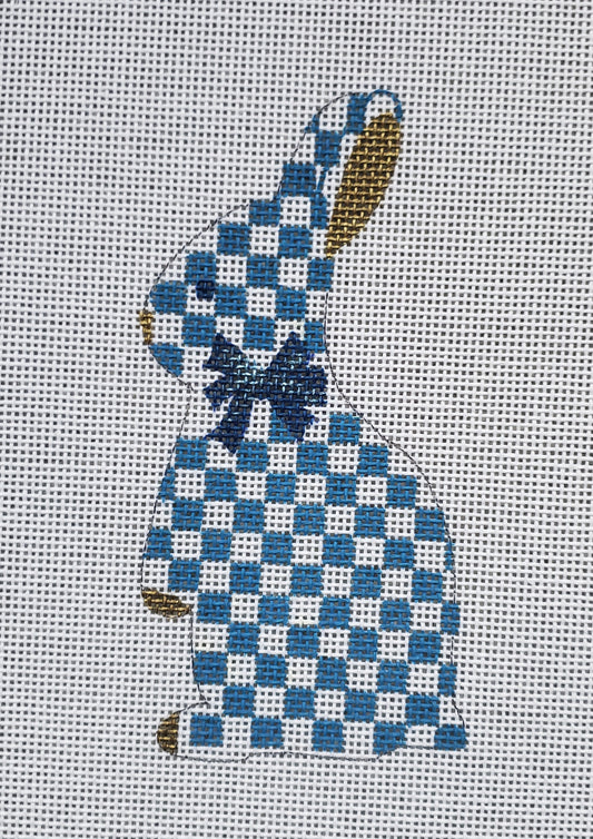 The Collection Designs CD-154 
Standup Bunny in White & Blue Checks