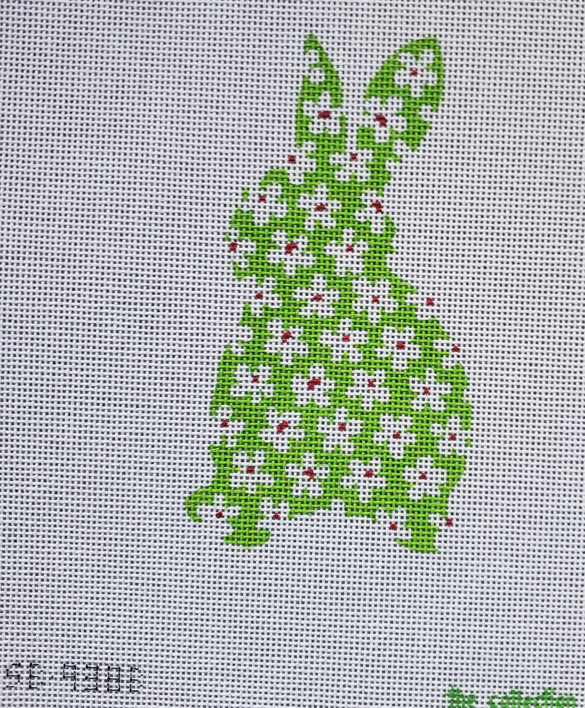 The Collection Designs SB-938B 
Standup Bunny in Green with White Leaves