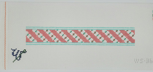 Wipstitch Needleworks Belgravia Pink Key Fob WS369