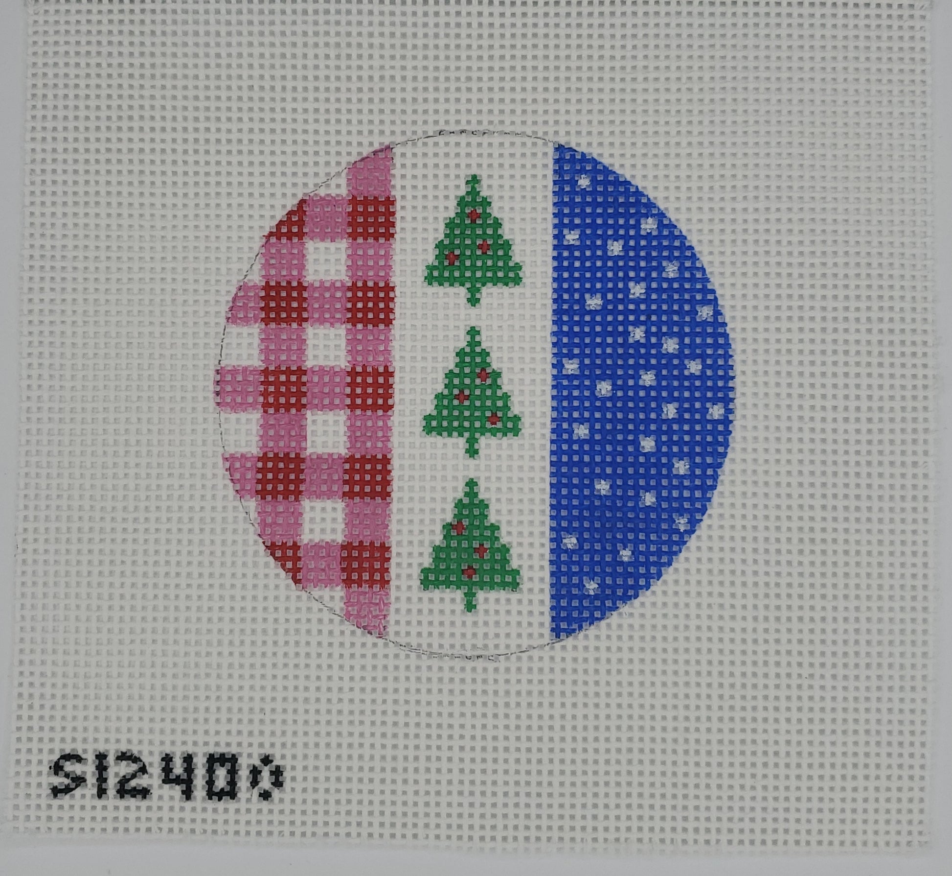 KCN Designs SI240O Trees with Pink Check and Blue Round