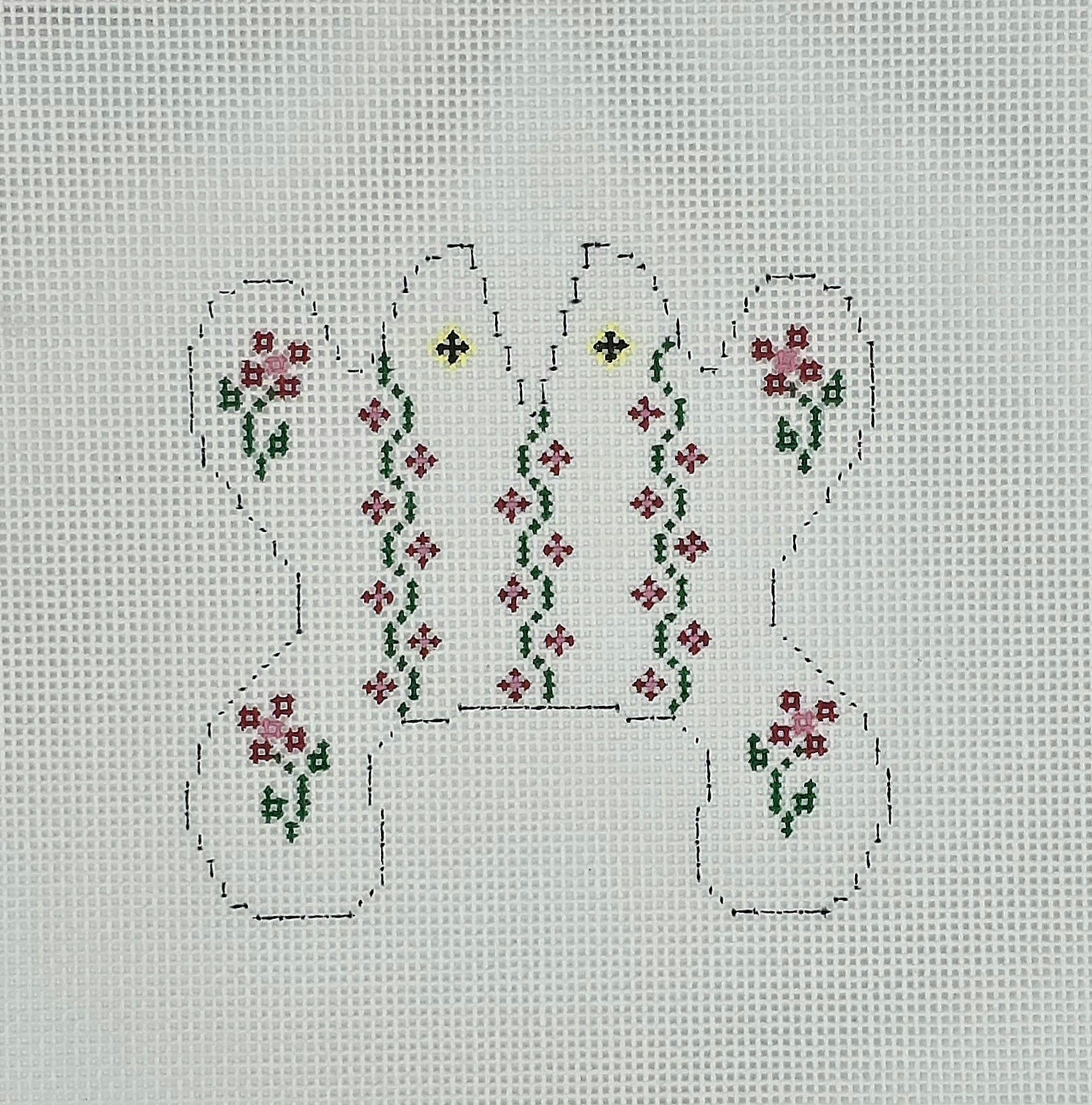 The Collection Designs FG211 Red Flowers and Vine Frog