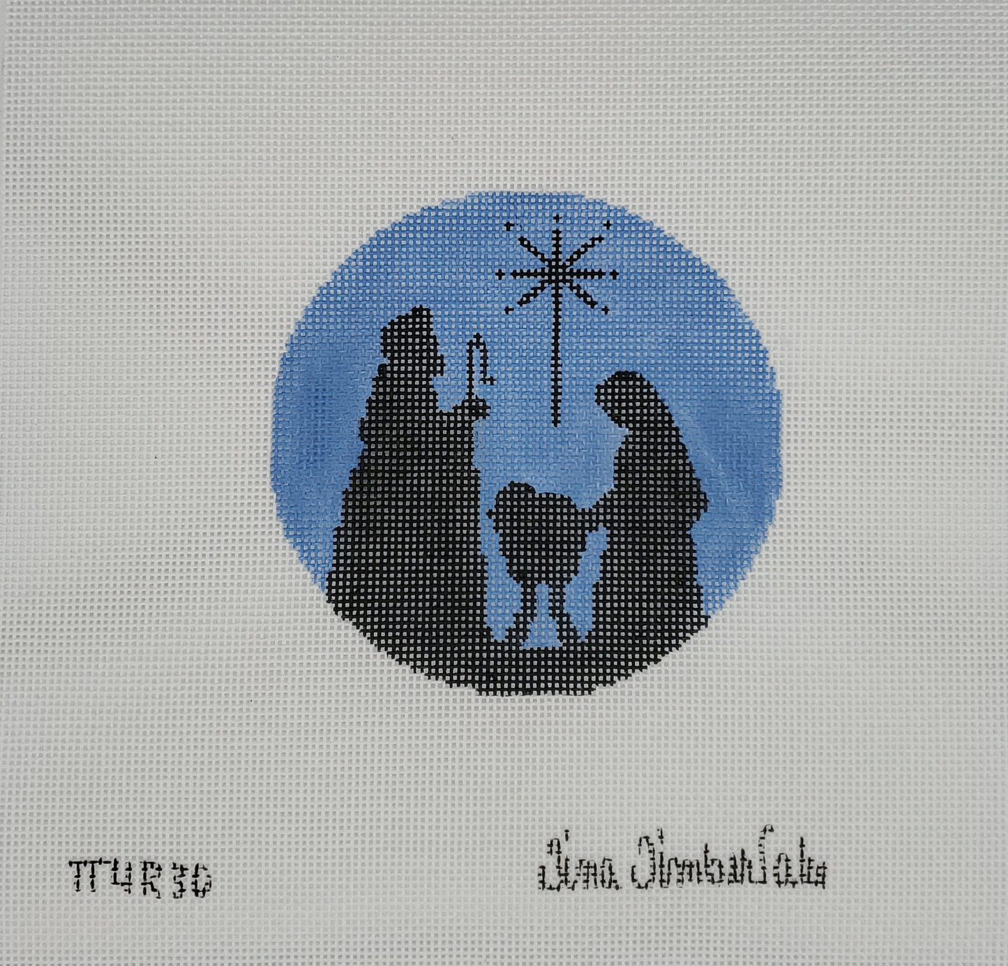 Tina Timberlake Holy Family Blue & Black Nativity TT4R30