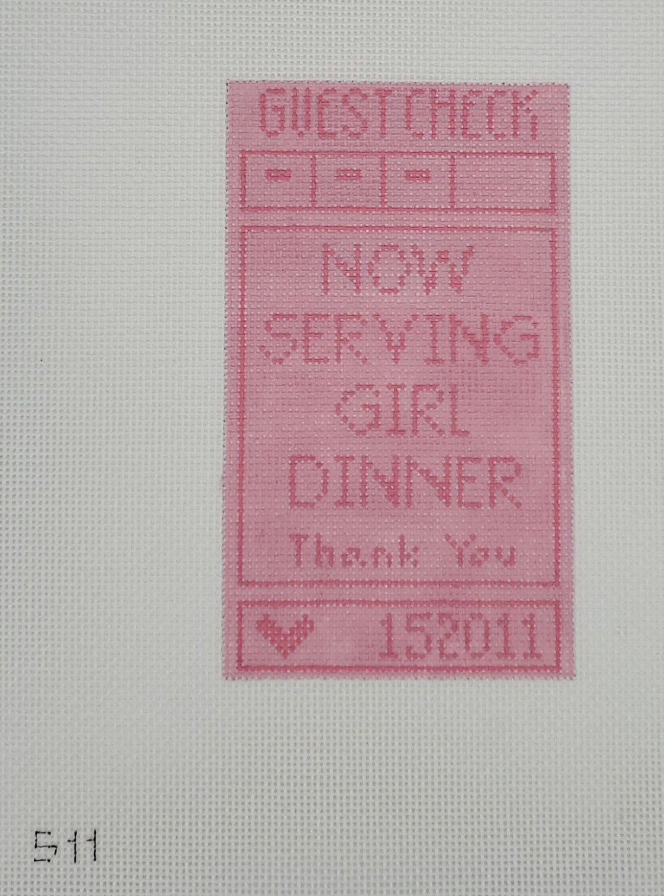 Officially Needlepoint
Guest Check - Have You Eaten Yet?
SKU: 511