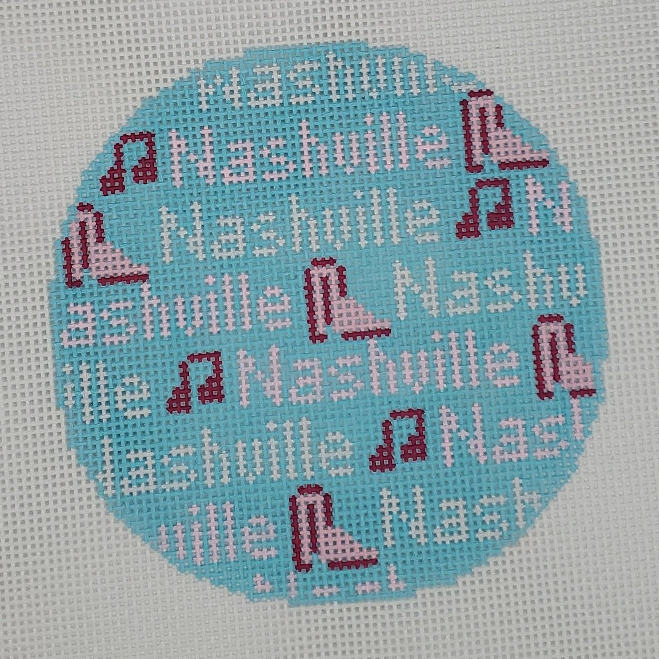 Officially Needlepoint Nashville Round TP1