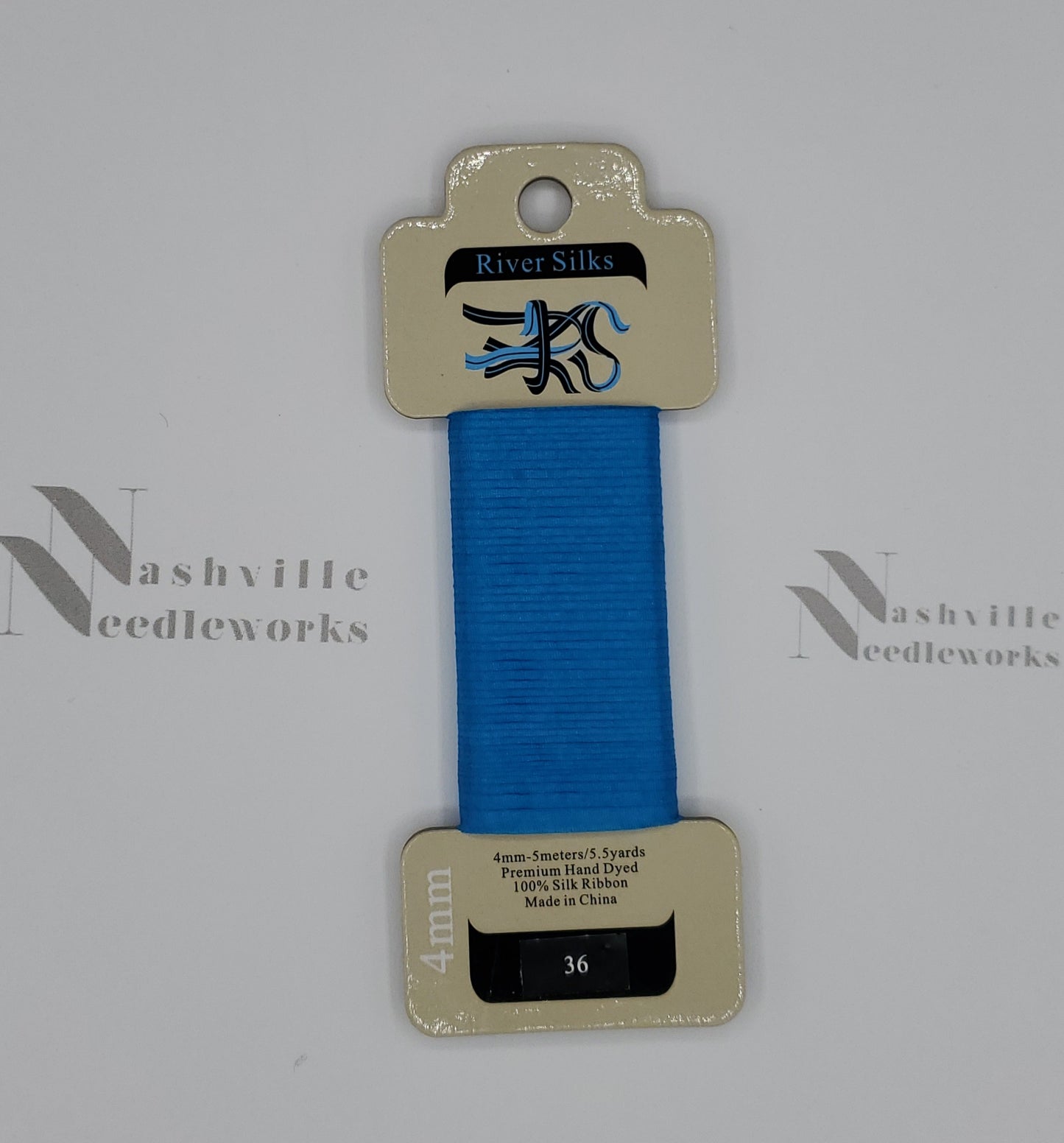 Dresden Blue Silk Ribbon - 36