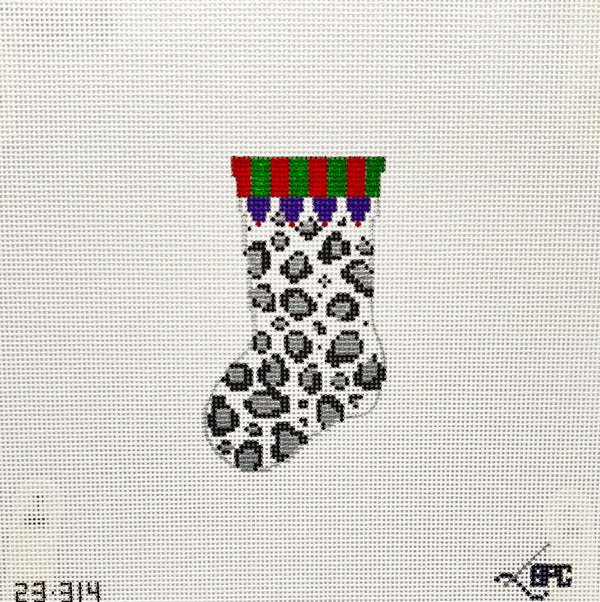 Blueberry Point Micro Animal Print Mini Stocking 23-314