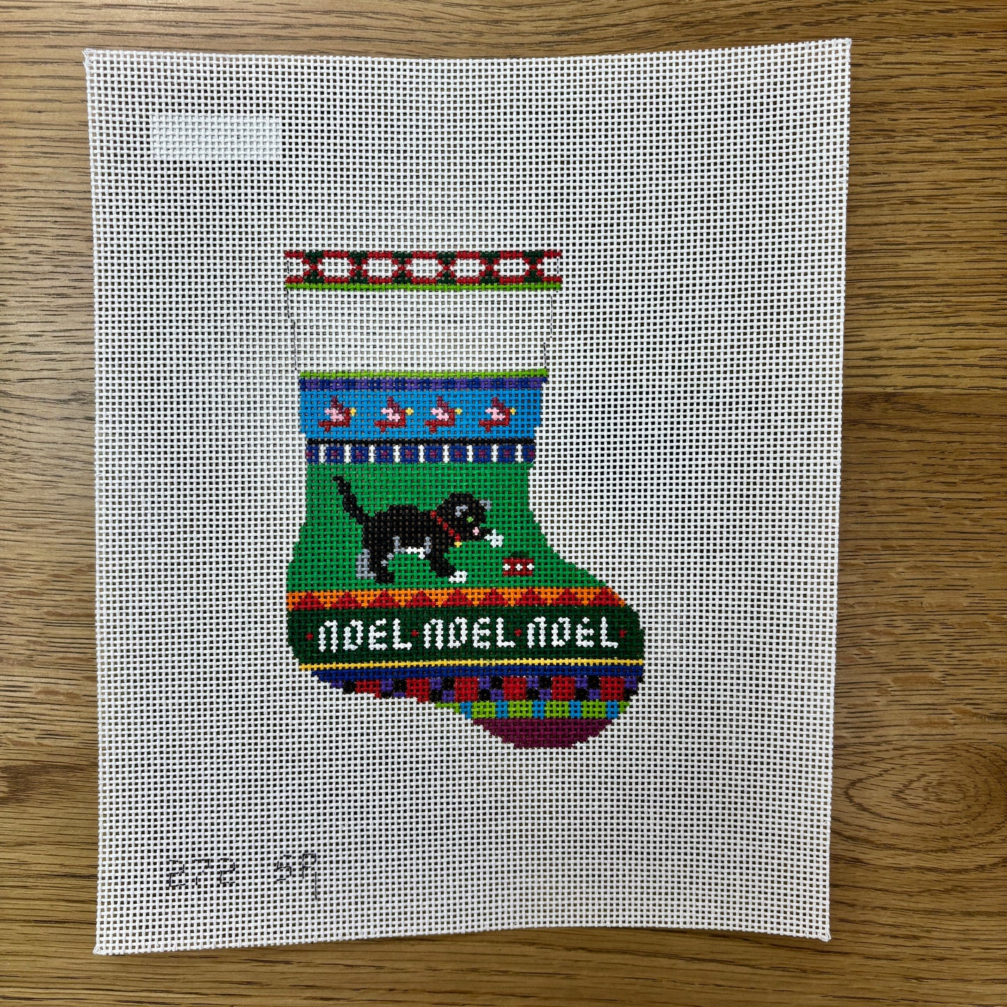 Bold Stripe Cat, Mini Stocking (TS)