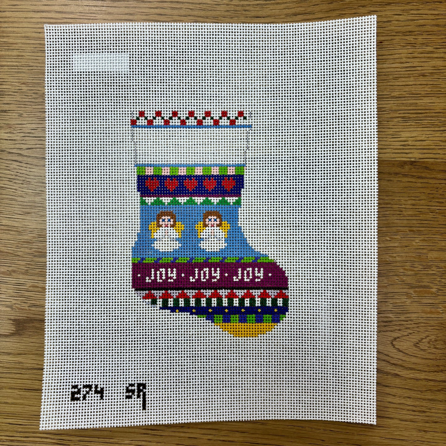 Bold Stripe Angels, Mini Stocking (TS)