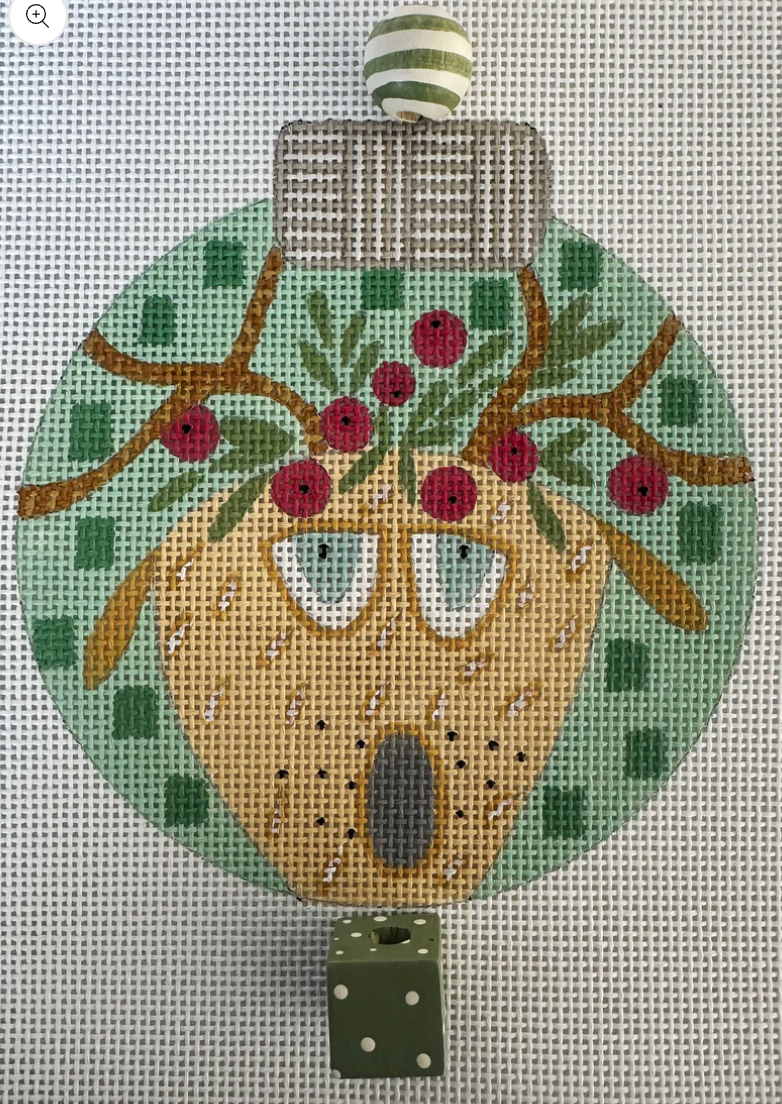 284 (TS) reindeer ball ornament