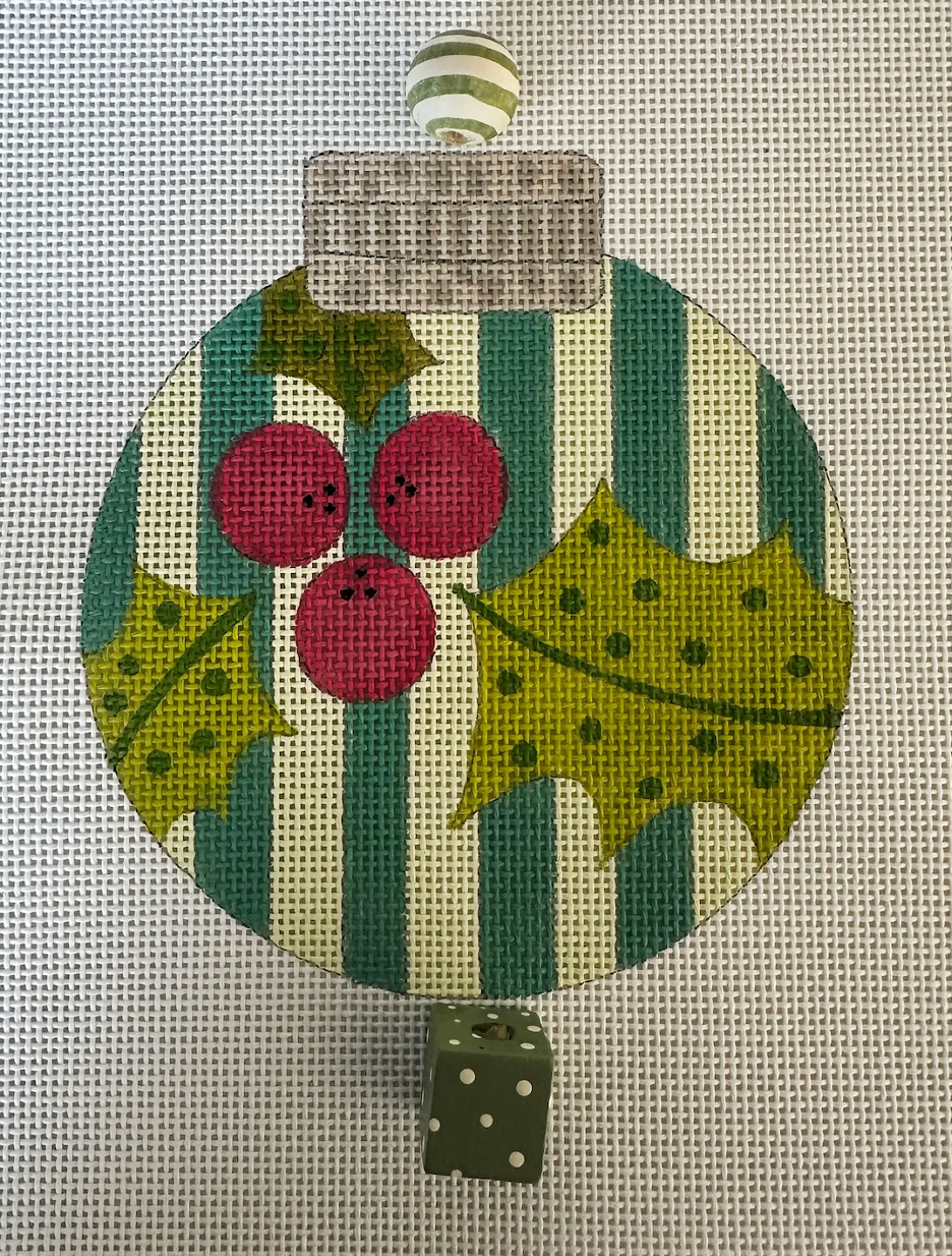 288 (TS) holly ball ornament