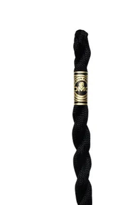 310 Black, DMC Perle Cotton #3