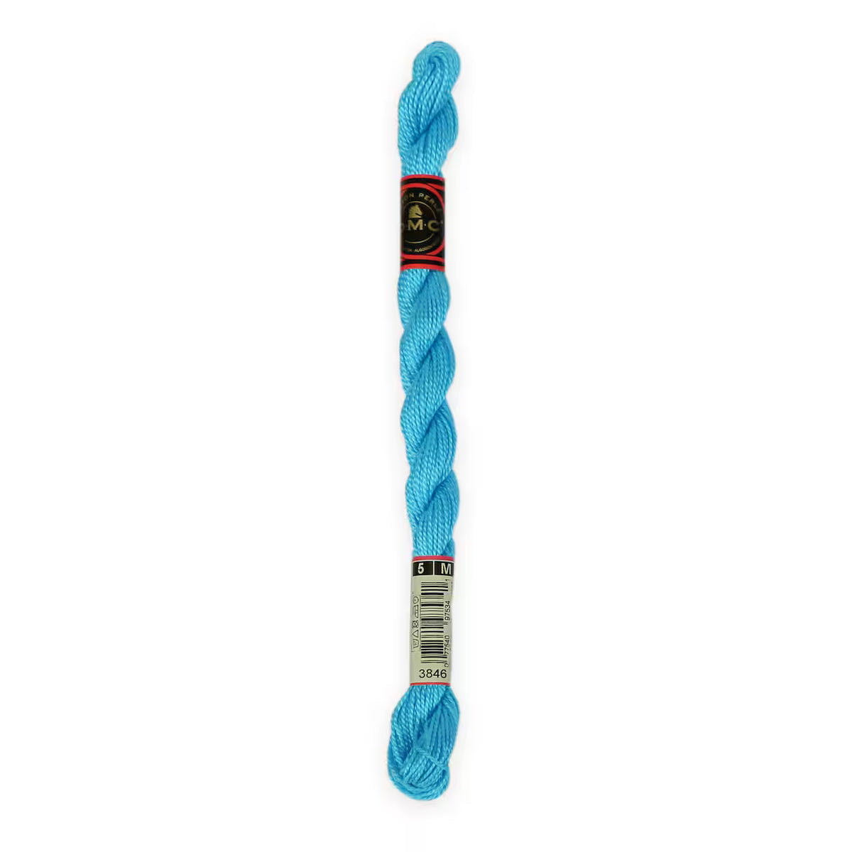 3846 Bright Turquoise - LT, DMC Perle Cotton #5 Skein