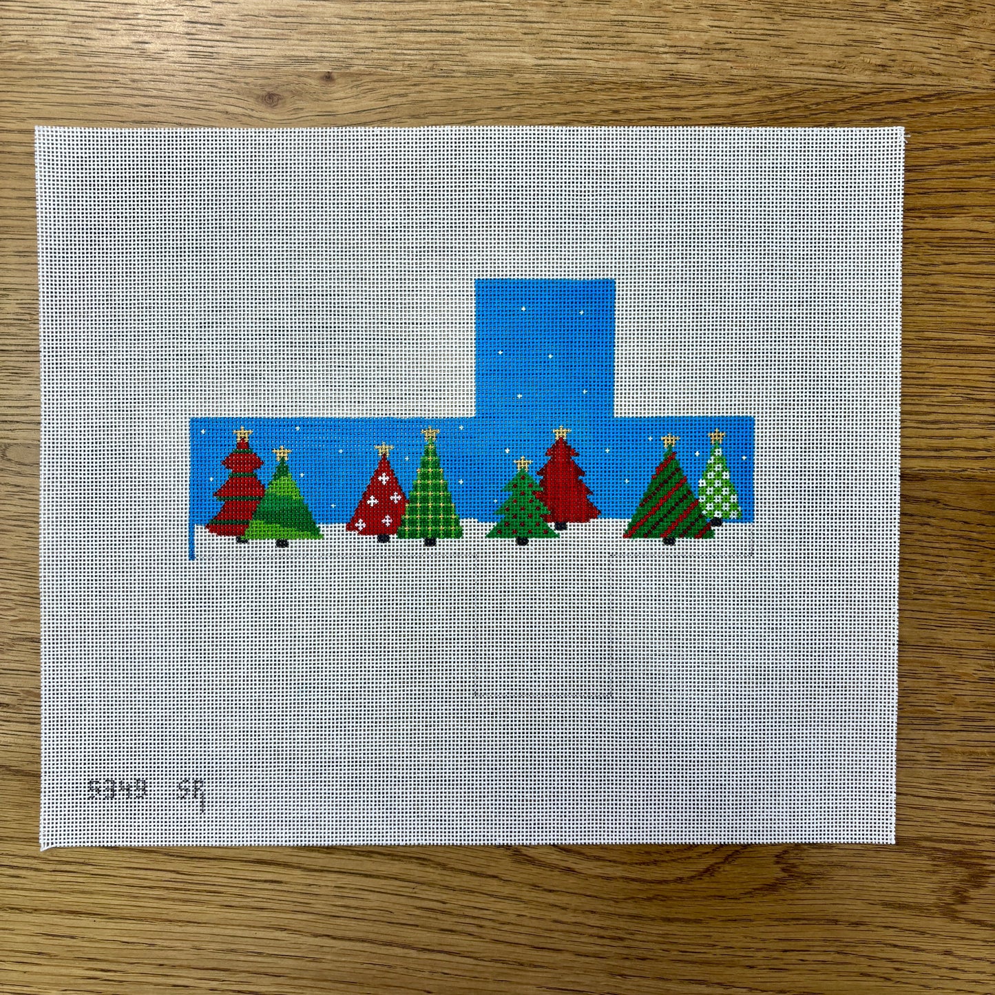 Patchwork Trees, 2" Cube - 18 mesh (TS)