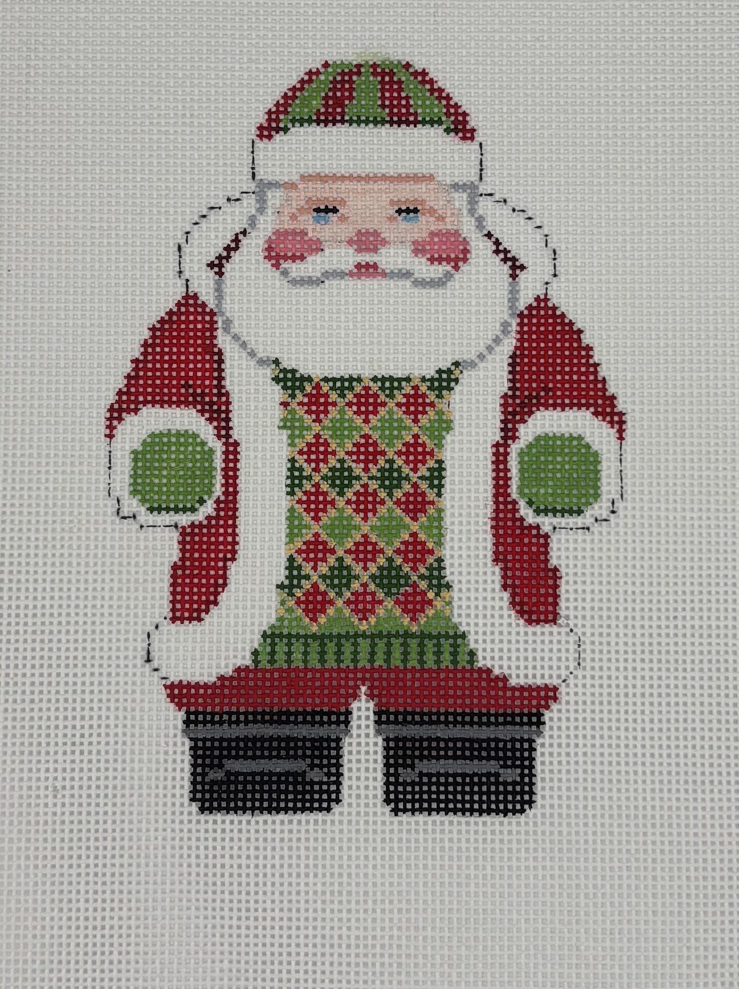 Snowflake Red Jacket Santa