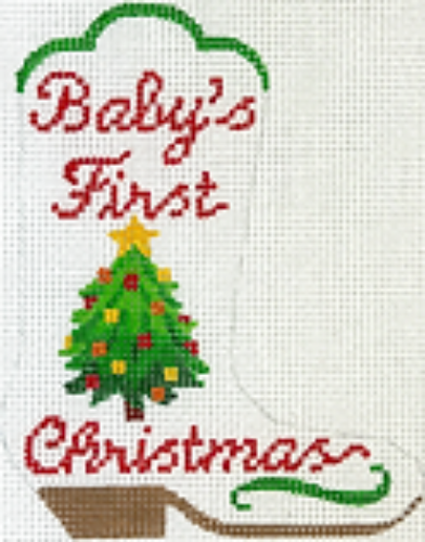 Mini Cowgirl Boot Baby's First Christmas w/ Tree