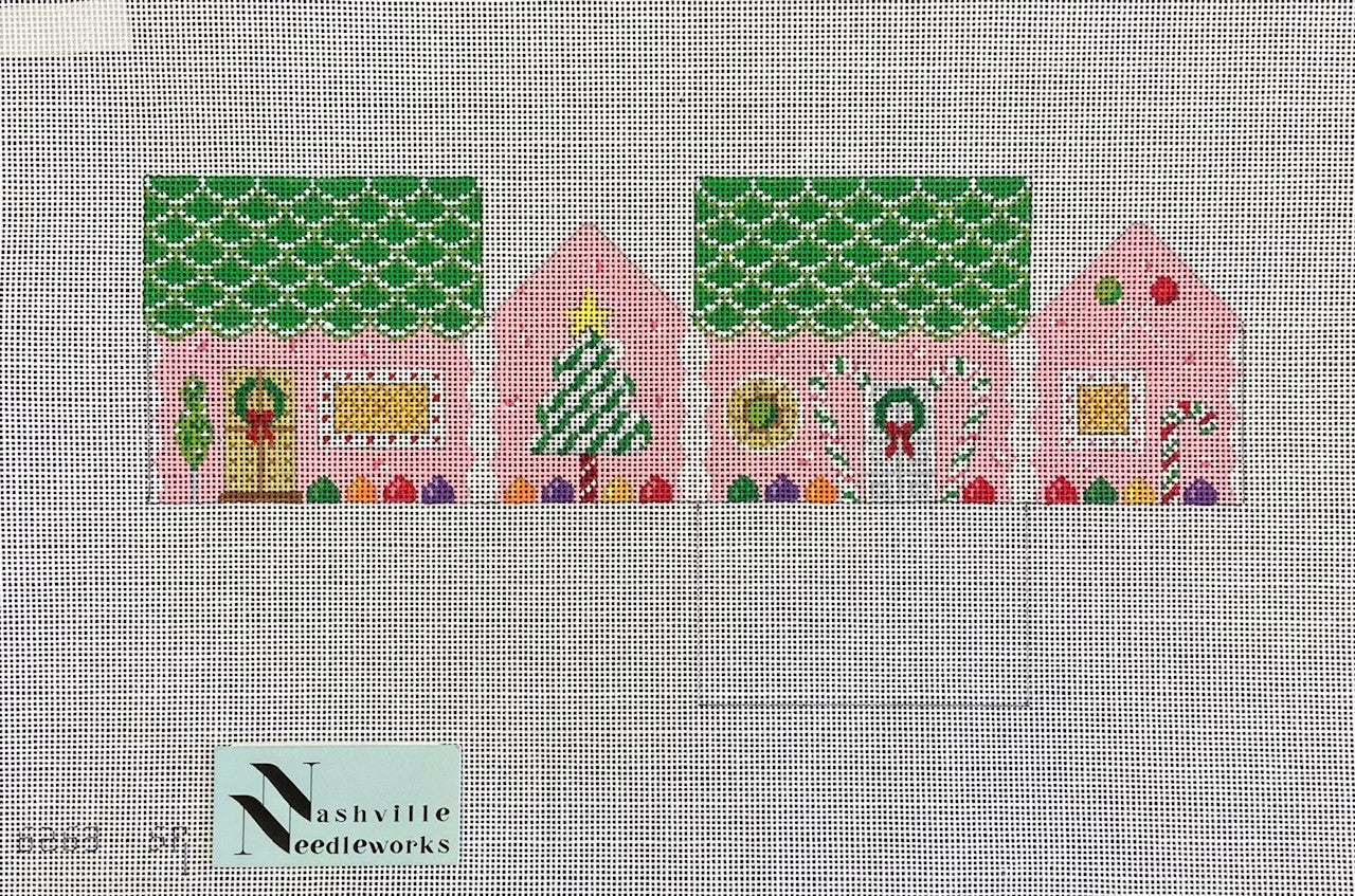 Susan Roberts Needlepoint Lime Slice Roof and Peppermint 3D House
6263