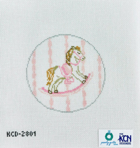 KCNDesigns KCD2801 PinkRockingHorseRound