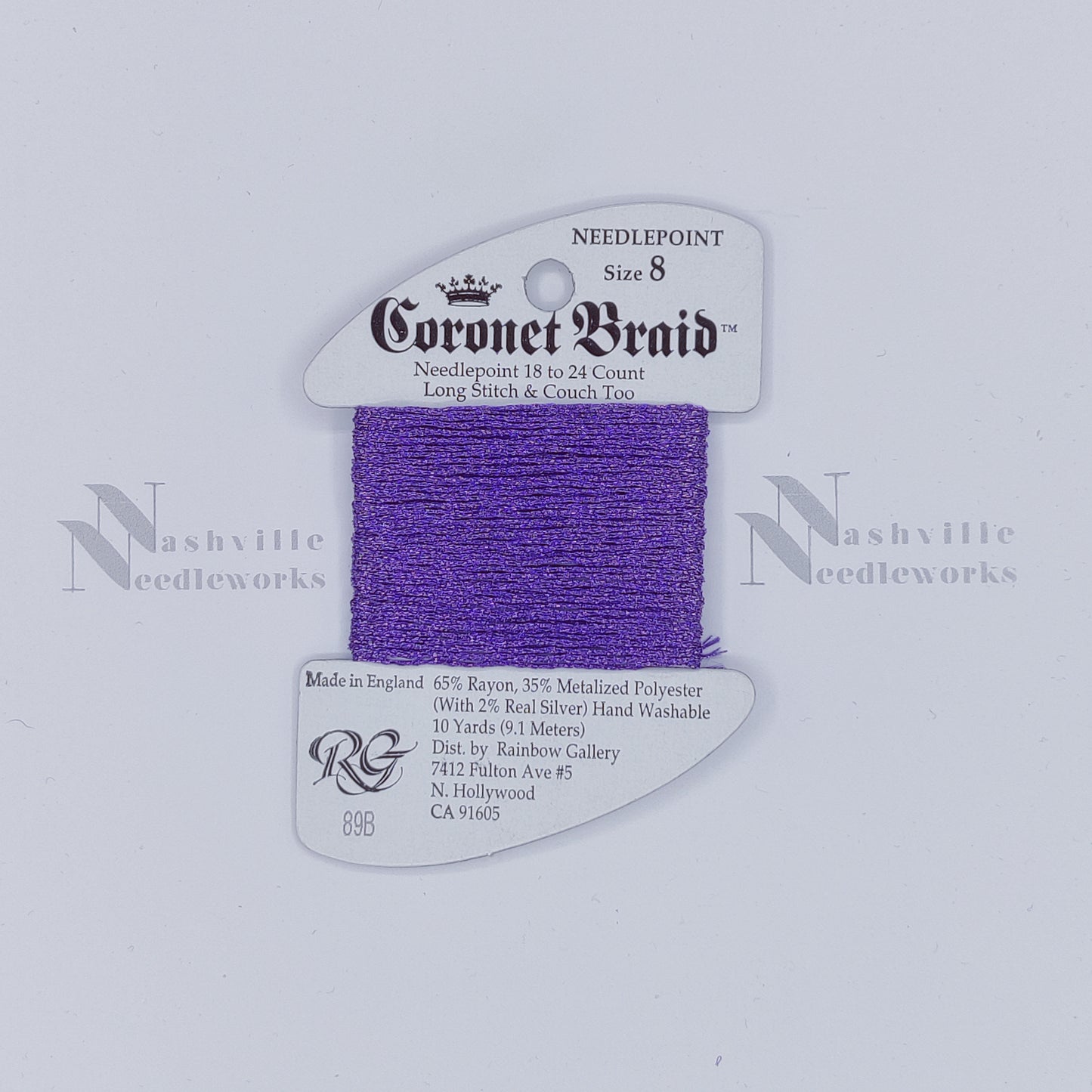 Coronet Braid #8 - 89B Purple