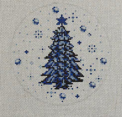Toile Blue and White Tree