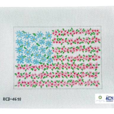 KCN Designs KCD4618 Memorial Day Flag Floral
