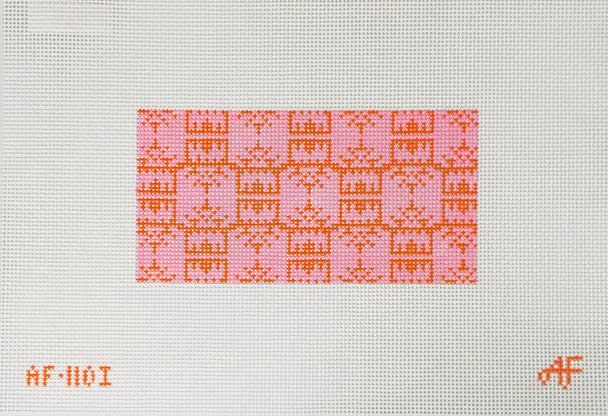AF110 Pagoda Print Clutch - Pink and Orange
