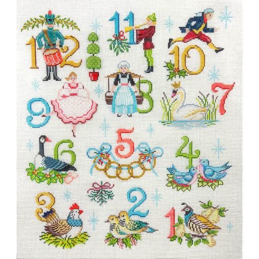 Alice Peterson 12 Days of Christmas Pillow SKU: 4458