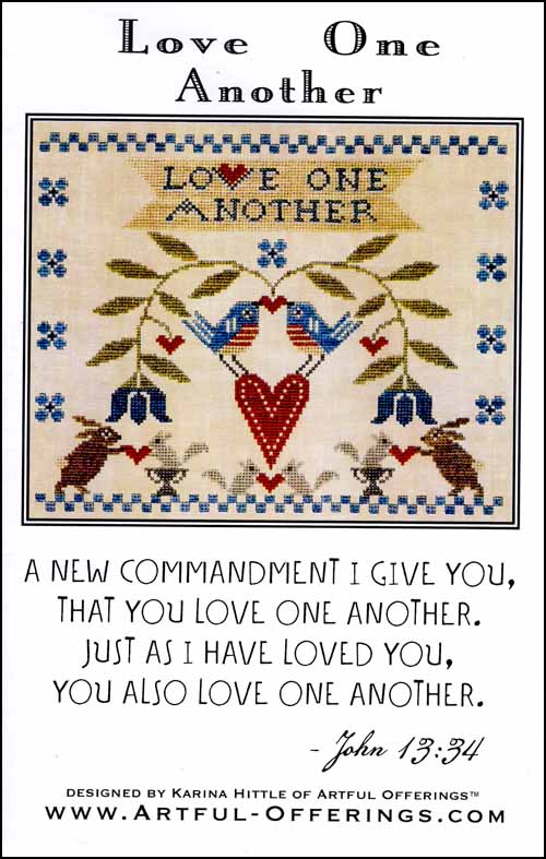 ArtfulOfferings LoveOne Another Cross Stitch