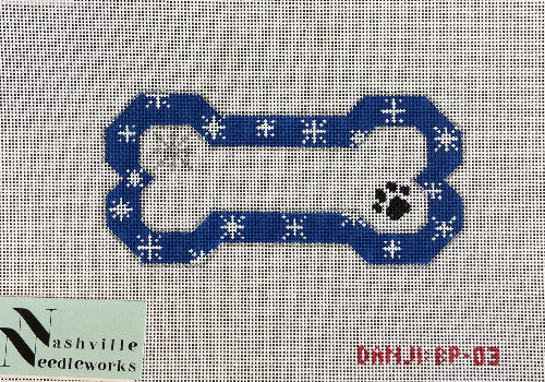 Danji Blue snowflake Bone Ornament 
BP-03