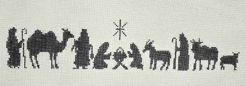 Needlepoint by Laura for Blue Waters Designs BW2078NBL Nativity Silhouette