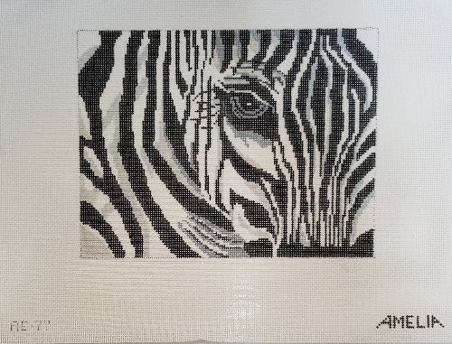 The Gingham Stitchery AB77 Black & White Zebra Clutch