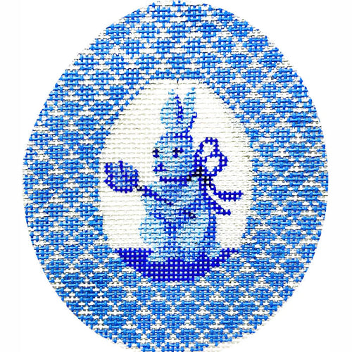 Blue Bunny With Tulip Egg