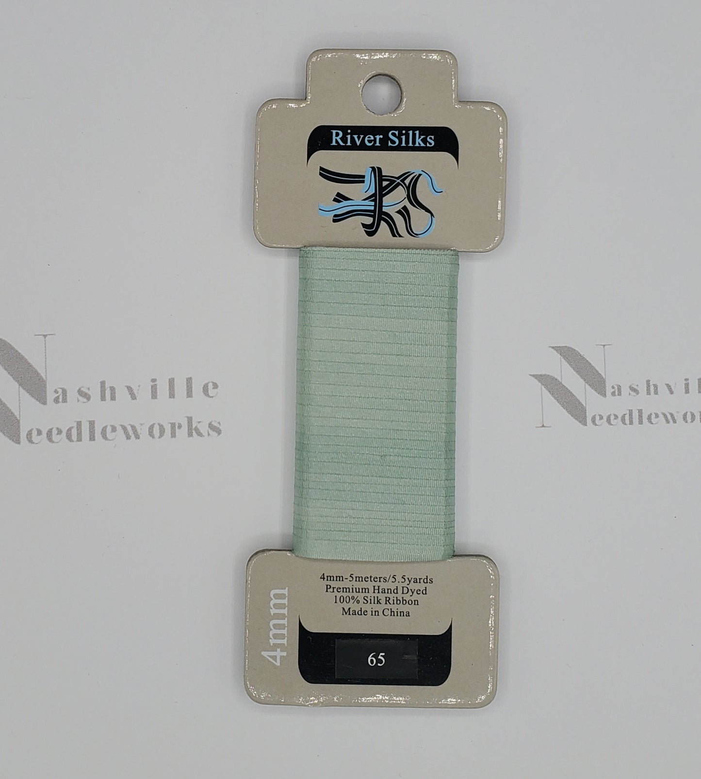 Cameo Green Silk Ribbon - 65