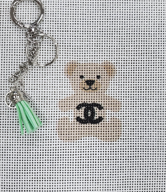 Alice Peterson TF-8 Bear Bag Tag - Chanel - Beige Canvas and bag attachment set.&Attachments vary.