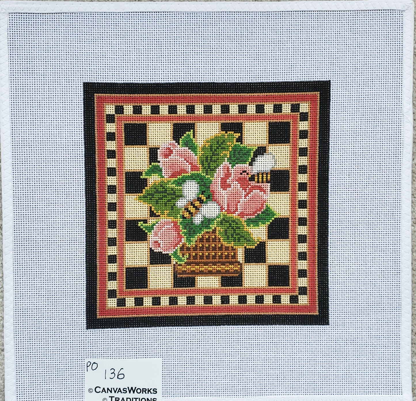 CanvasWorks Christmas Rose Pillow Insert PO-136