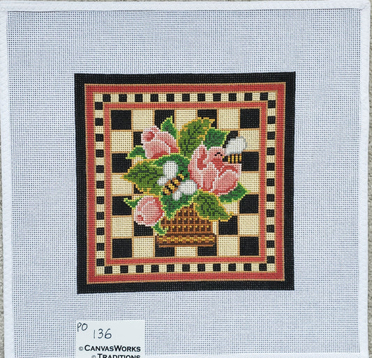 CanvasWorks Christmas Rose Pillow Insert PO-136