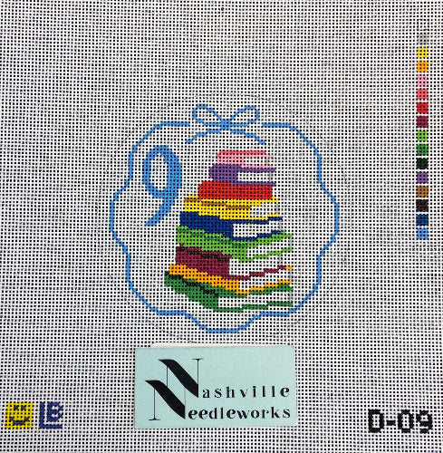 Lauren Bloch Designs D-09 12 Days Of Needlepoint-9-Stitch Books Round