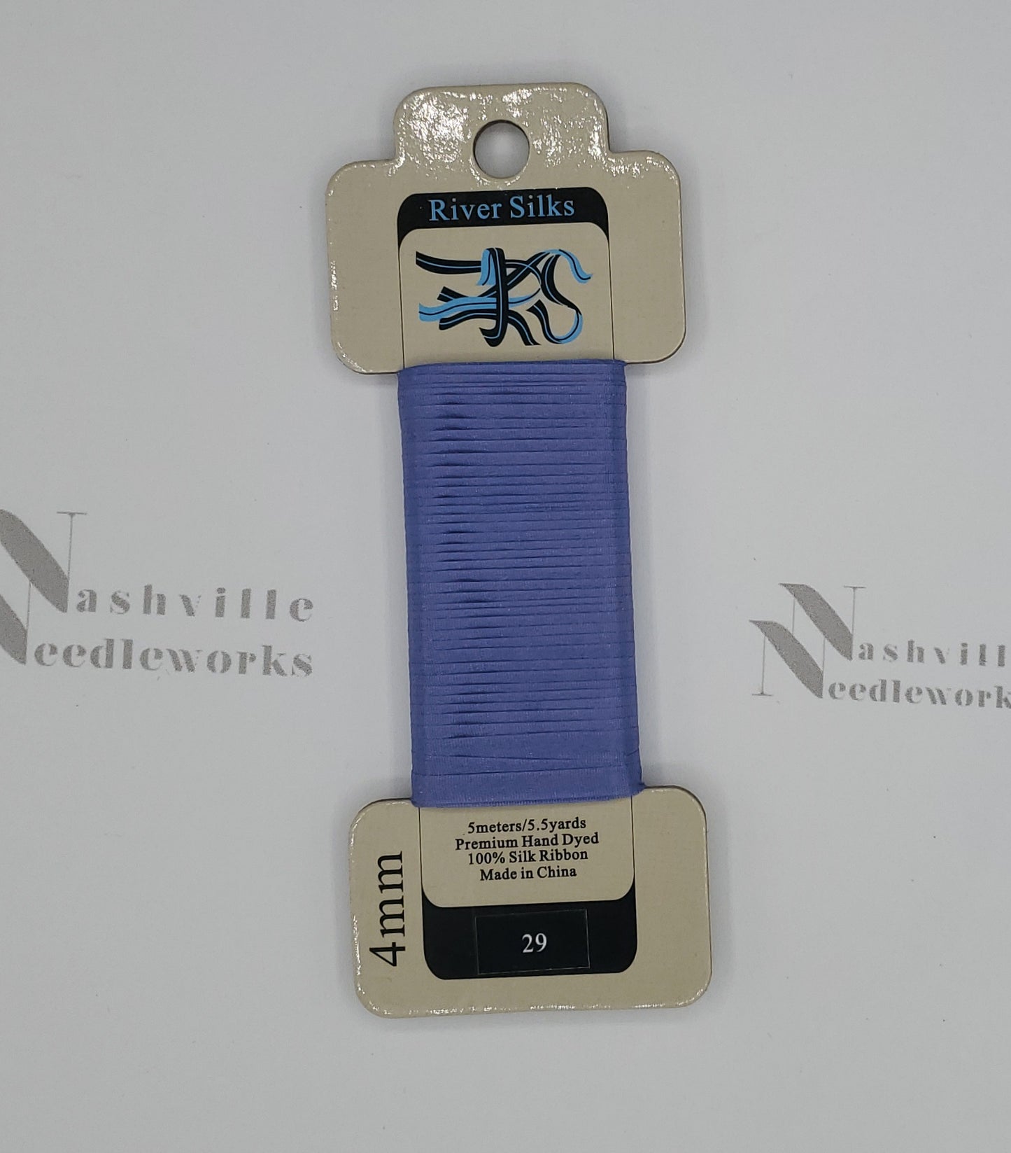 Deep Periwinkle Silk Ribbon - 29