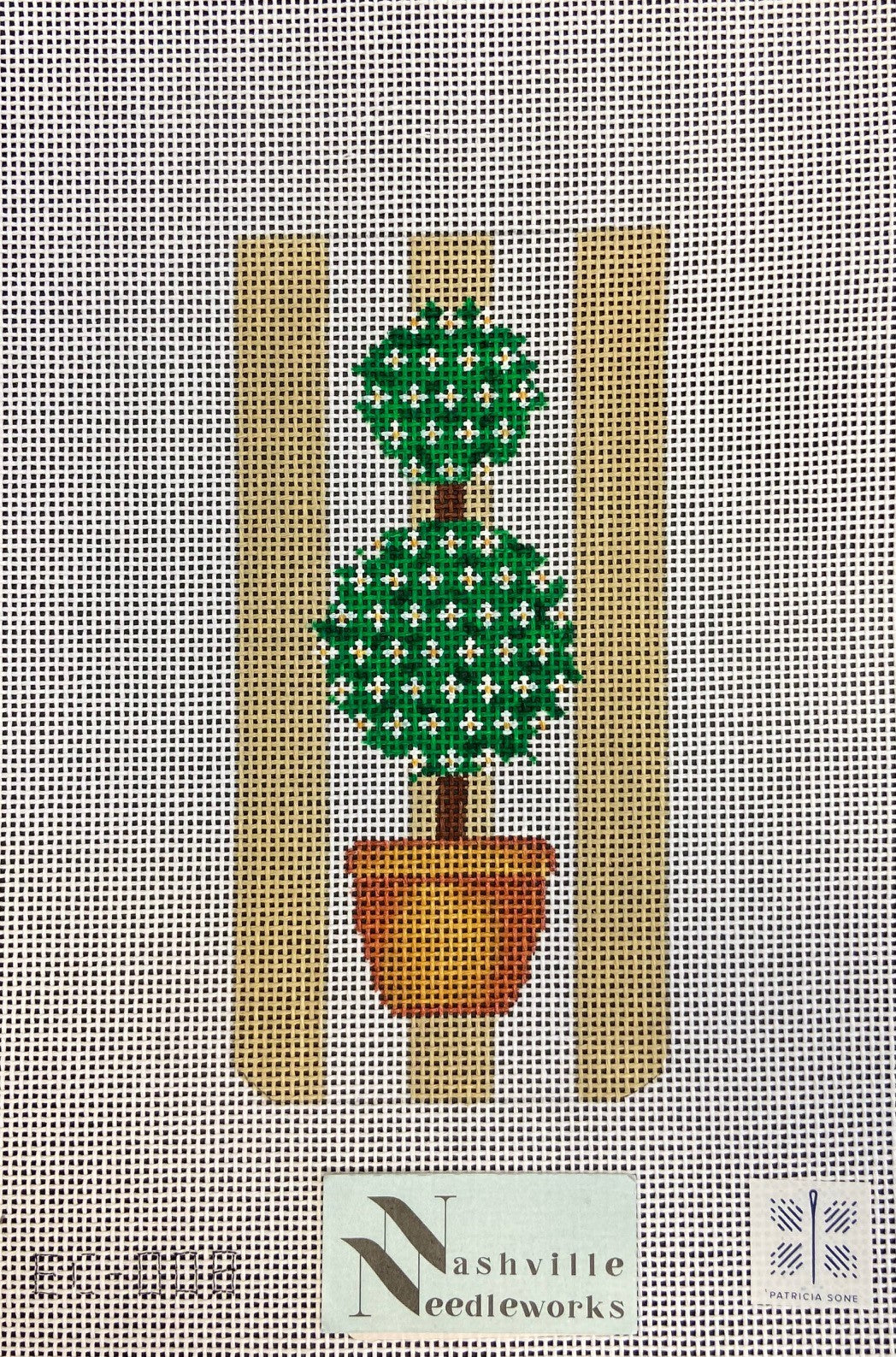 Patricia Sone Green Topiary Eyeglass Case EC-008