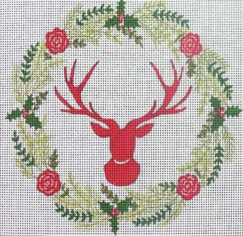 EJ-17D (TS) Profile Deer In Wreath
