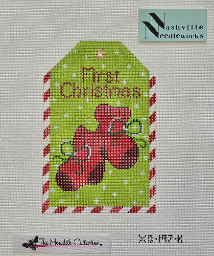 The Meredith Collection XO-197K First Christmas Red Booties / Red