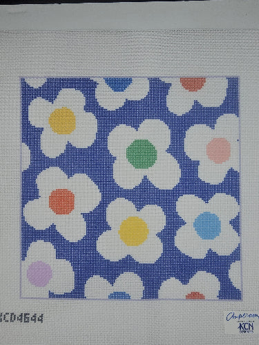 KCN Designs KCD4644 Floral Toss on Blue Printed Canvas