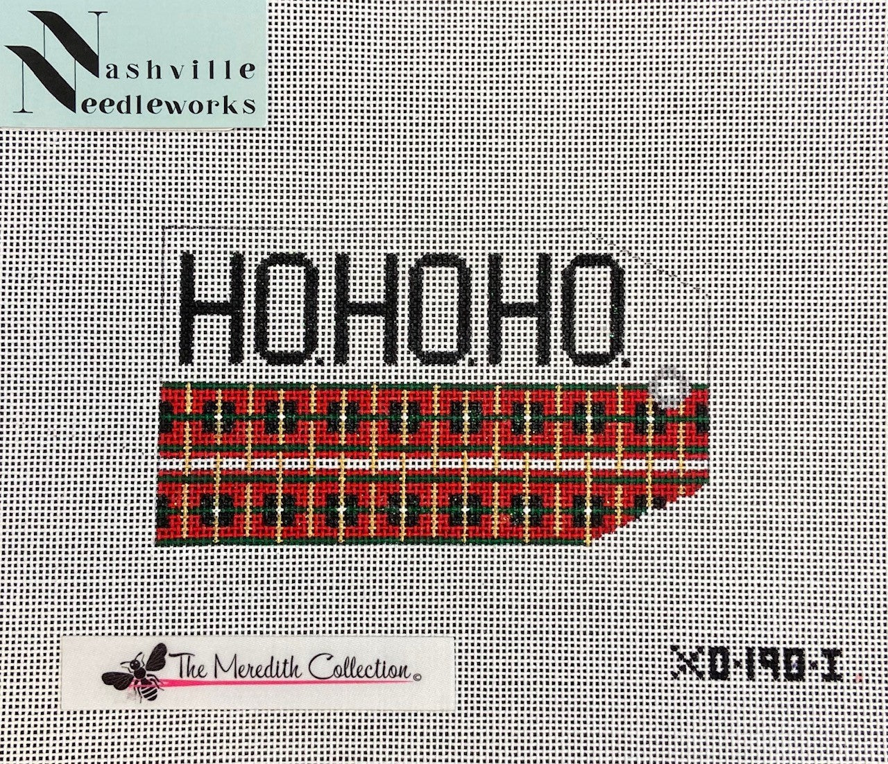 he Meredith Collection Gift Tag-Ho Ho Plaid XO-198-I
